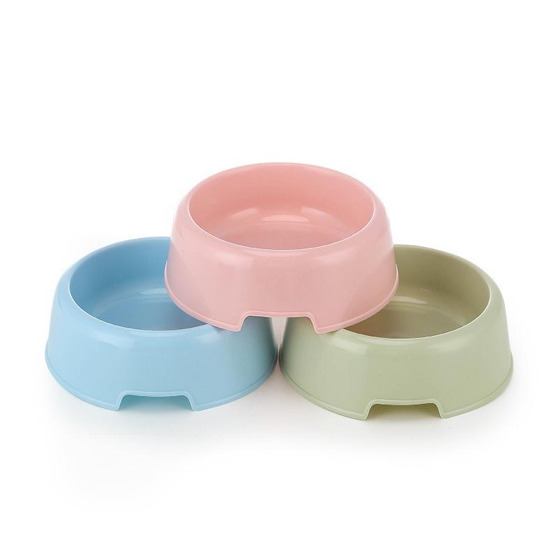 Pet Supplies Wholesale Candy Color Plastic Dog Bowl, Cat Basin Edible Utensils Cat Bowl, Pet Bowl Single Bowl Small