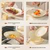 Cream Style Underglaze Ceramic Dinnerware Set with Casserole