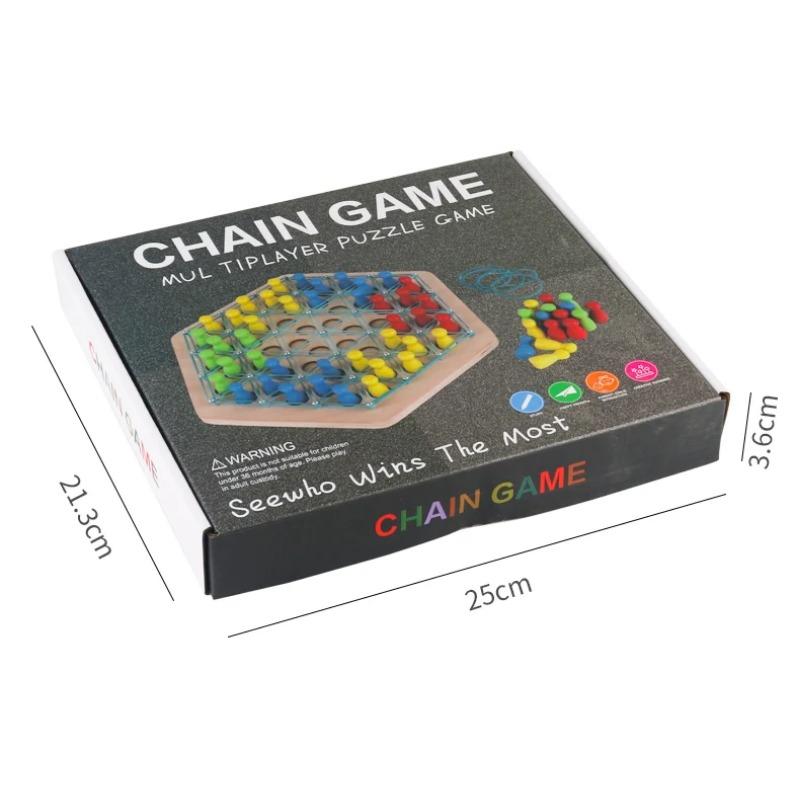 Kid Chain Triangle Chess Social Board Game Battle Chess Game Wooden Toy for Parent-Phild Interaction Family Party Logic Thinking