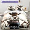 3PC Custom Name Cowboy Dreams Bedding Set Duvet Cover Closure Includes 1 Duvet Cover & 2 Pillowcases for Bedroom