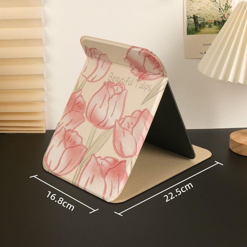 

Tulip makeup mirror folding travel small carry student dormitory office desktop dressing