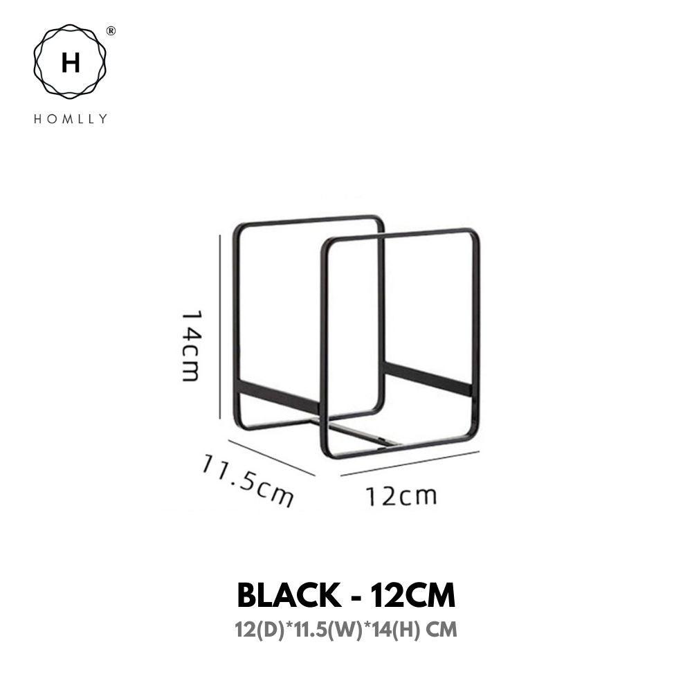 

Homlly Kitchen Pot Plate Display Holders Organizer Rack ( X2PCS) Black 12cm X2