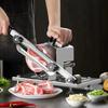 1 Manual Food Slicing and Bone Cutting Knife, Frozen Meat Slicing Knife, Stainless Steel Household Vegetable Food Slicer