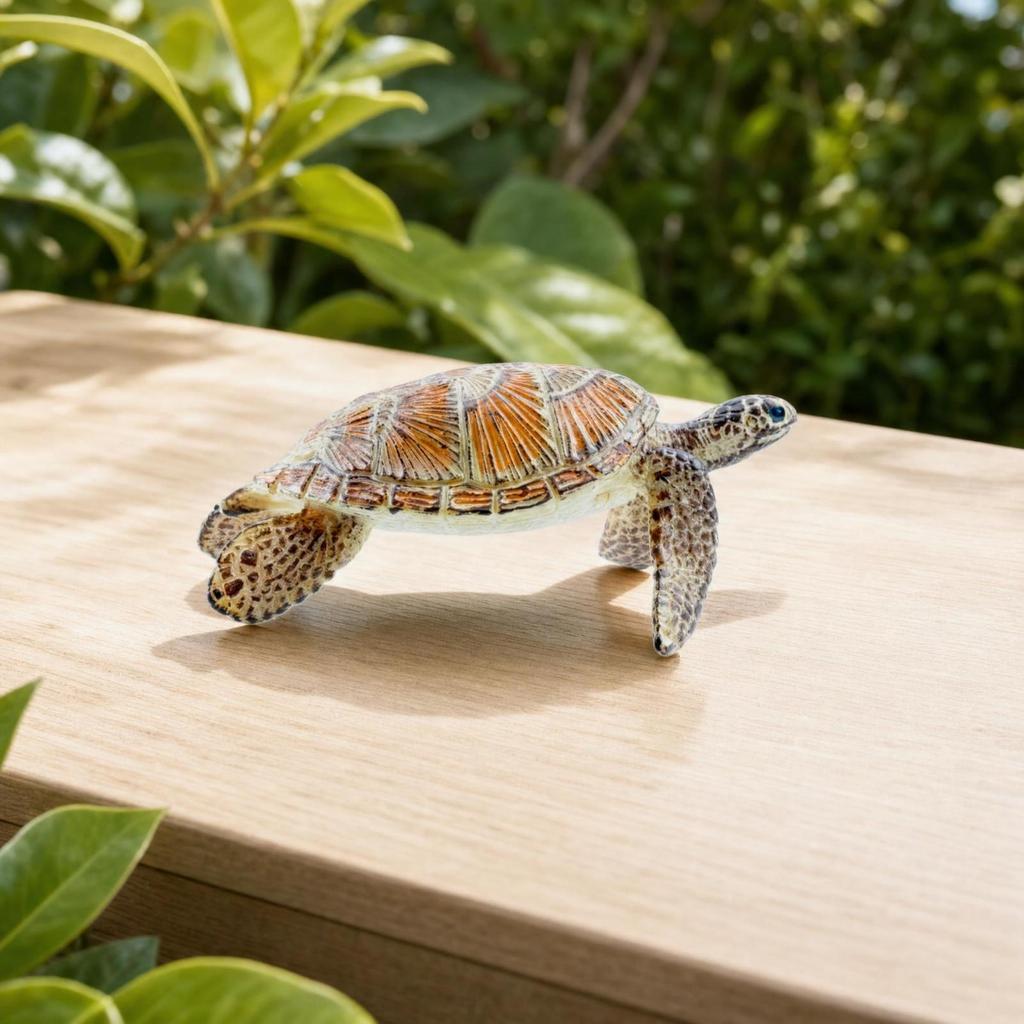 Sea Turtle Model Realistic Figure Textured Toy for Collectors, Kids, Desk Decor,