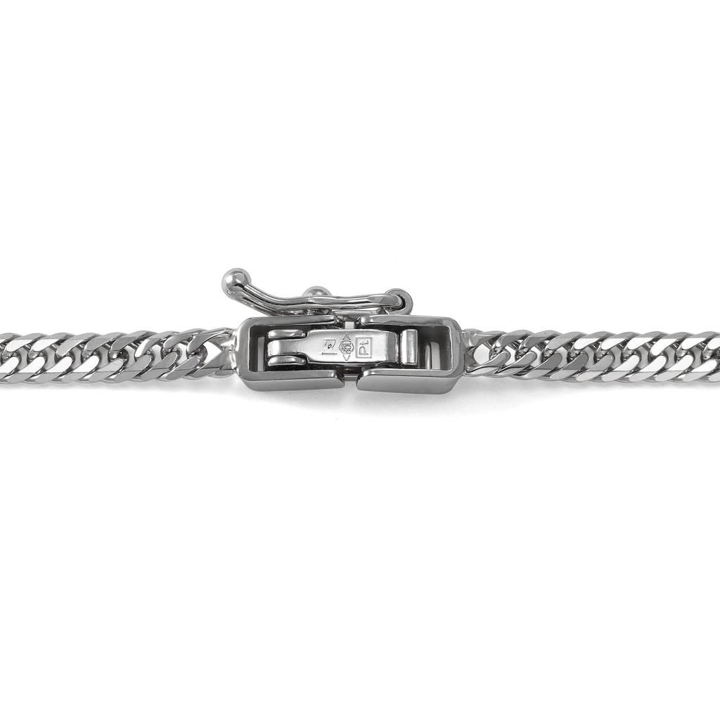 Speranza Platinum 850 Curb Chain Folding Choice of Certified by the Japan Platinum Chain Necklace, 6-Sided Double, 11g, 50cm, Chain, Pt850, Mint,