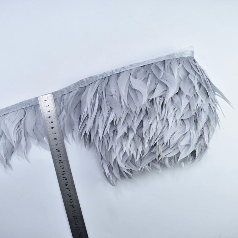 

1Meters Dark green Shred Goose Feathers Trims Geese White Pheasant Feathers for Crafts Fringe Ribbon Wedding Feathers Decoration серый