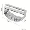 Stainless Steel Garlic Press, Peeler & Masher Tool - Arc-Shaped Crusher & Paste Maker for Kitchen