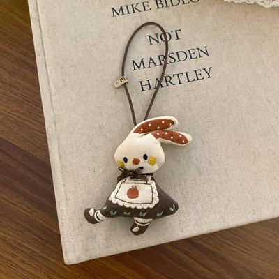 Kreative Tier Puppe Tasche Anhänger Schlüsselanhänger süße kleine Tier Schlüsselanhänger Kawaii Kaninchen Anhänger Rucksack Anhänger Zubehör Geschenke
