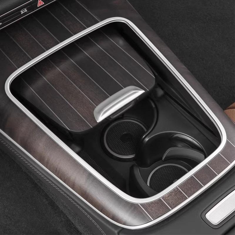 Center Console Decorative Frame & Rear Storage Box Anti-Scratch Sticker for Mercedes-Benz E-Class
