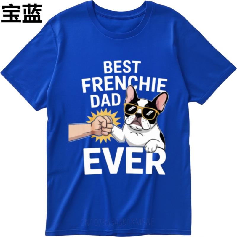 Fashion Tshirt Solid Color For her summer tshirt Streetwear Best Frenchie Dad Ever With Dog And Fist Bump Hiphop For her tops