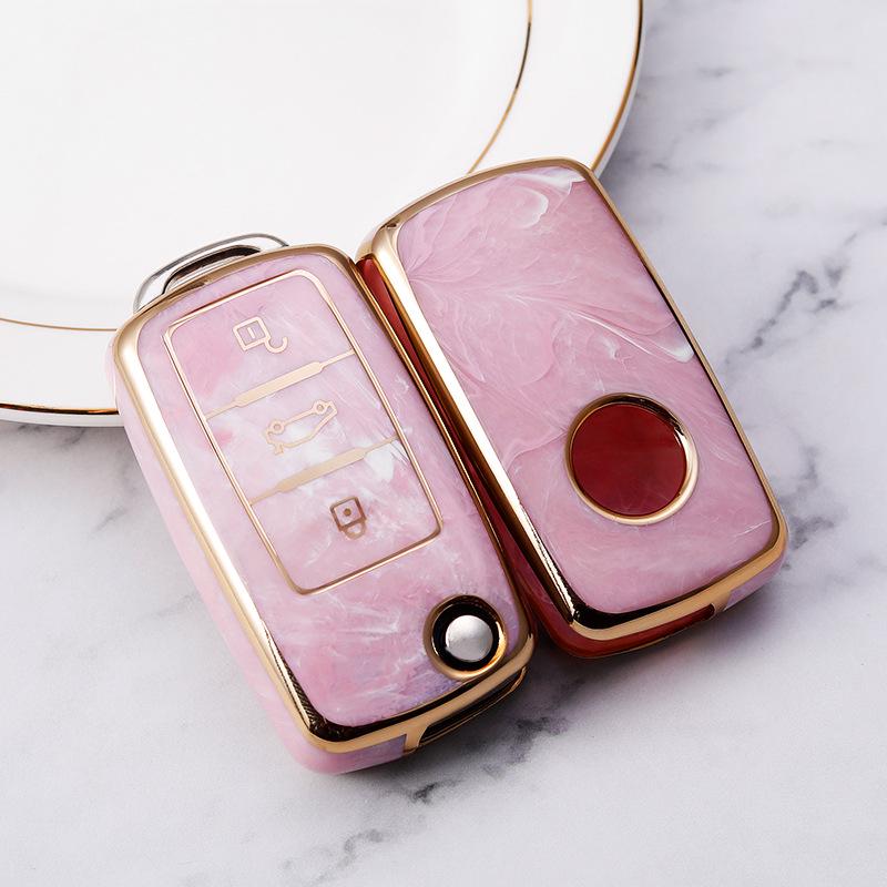 Volkswagen Schlüsselhülle für Tayron X, T-Roc, Bora, Sagitar, Golf 7, New Magotan B8CC, Passat