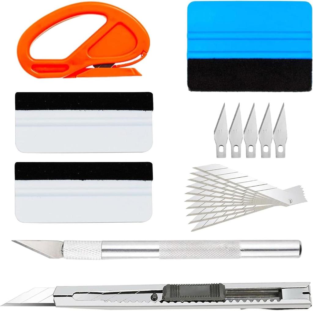 Pro Car Vinyl Wrap Tools Kit Rubber Squeegee Mini Scraper for Auto Window Tint Film Sticker Install Accs
