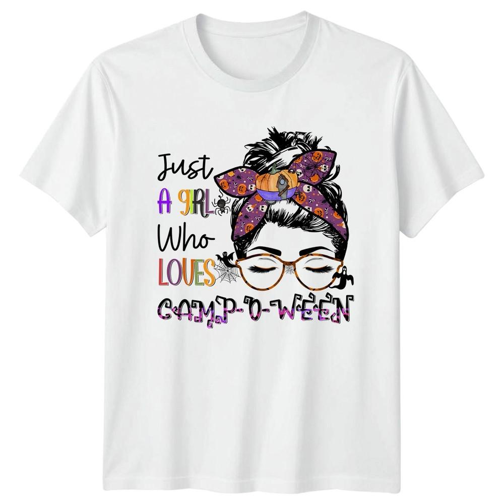 Just A Girl Who Loves Unisexs TShirt Halloween Camping Halloween Gift For Her S