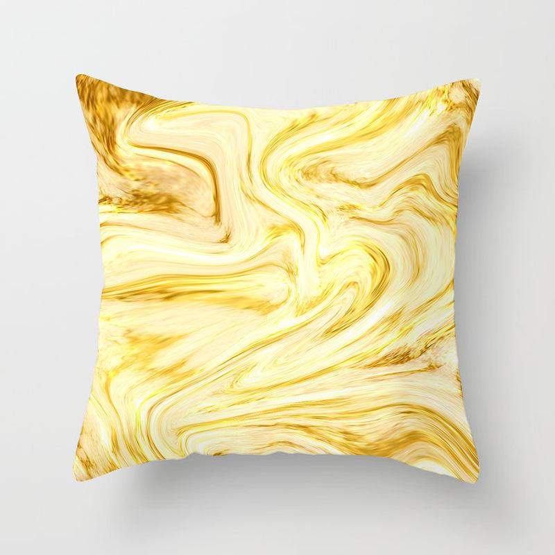 Car Cushion Cover Geometric Gold Print Sofa Square Pillow Cover Cushion Cover Home Furnishings