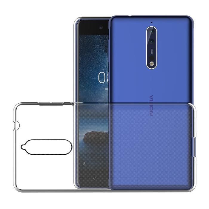 Transparent TPU Gel Case - PHONILLICO - Nokia 8 - Ultra Slim - Optimal Protection - Flexible
