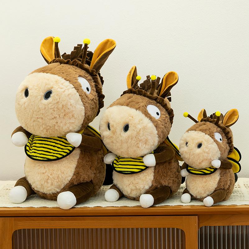 Creative Bee Donkey Plush Toy - Children's Companion Pillow