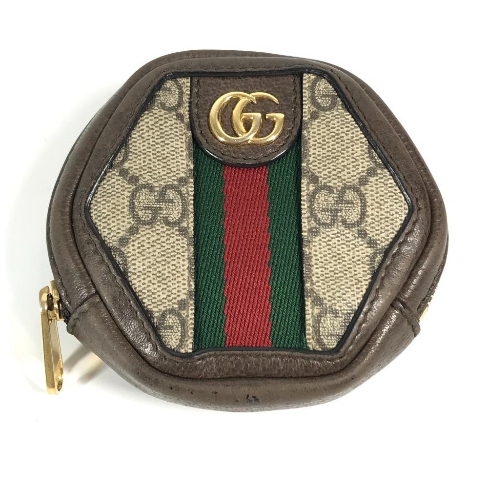 GUCCI 645123 GG Shelly line Ophidia Key Chain Wallet Coin Compartment coin purse