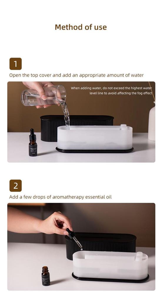 Silent Flame USB Humidifier & Aroma Diffuser with Colorful Night Light