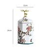 Color Flower Bird Golden Deer Candy Jar Ceramic Storage Bottle Household Nut Tea Tin Moisture-proof Storage Box Porcelain Crafts