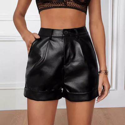 Damen Sommer Commuter Shorts mit hoher Taille und lässigem Roll-Up