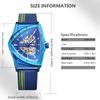 WINNER Sports Triangle Skeleton Automatic Men Watch Luminous Pointers Fashion Rubber Strap Luxury Military Mechanical Watches