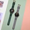 [Anbeer] 20mm Watch Band Quick Release Fluororubber Watch Strap FKM Rubber Replacement Band, Suitable for Smartwatches, Green Silver Buckle