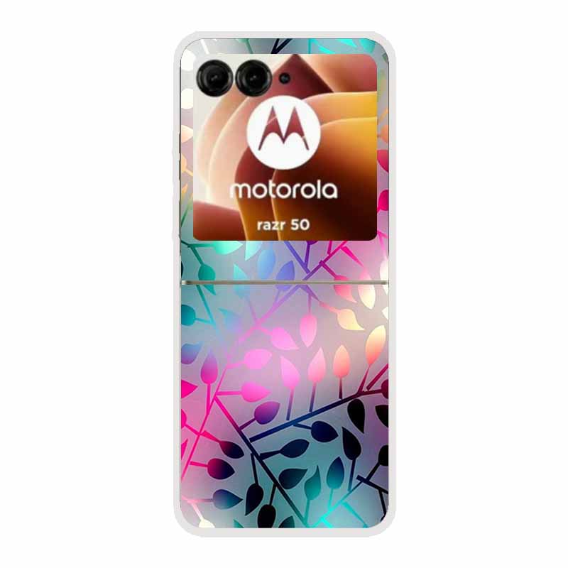 For Motorola Razr 50 Ultra Case Plastic Hard Painted Cartoon Transparent Back Cover Case for Motorola Razr 50 5G Hard PC Case 50