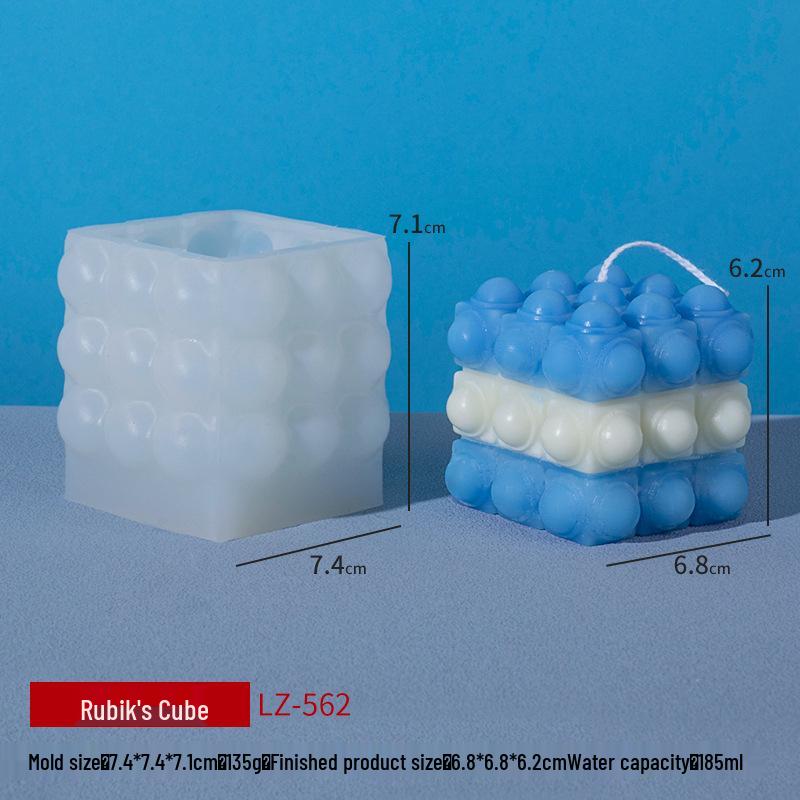 Sanshin Κερί Αρωματοθεραπείας & Διάχυτης Καλούπι Σιλικόνης - DIY Μαγικός Κύβος Αναμνηστικό Στολίδι