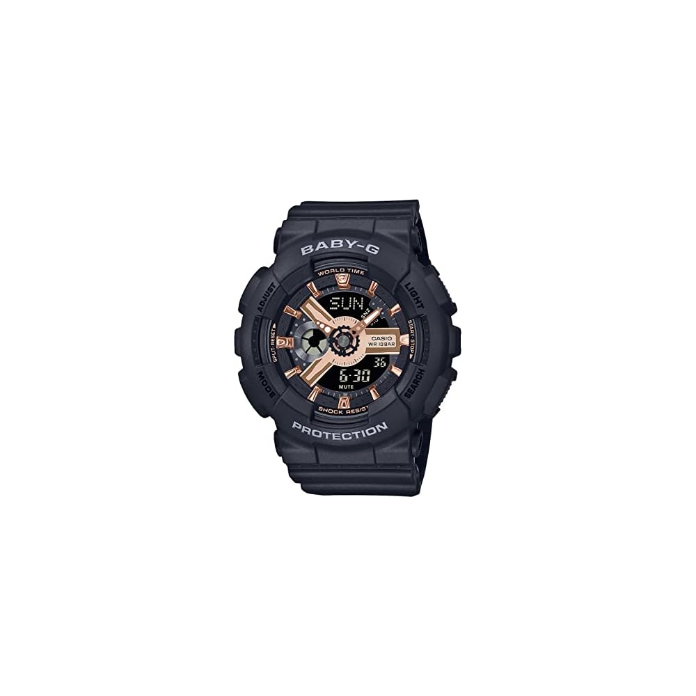 Casio Baby-G BA-110XRG-1AJF Women s Watch Black Pink Gold Analog Design