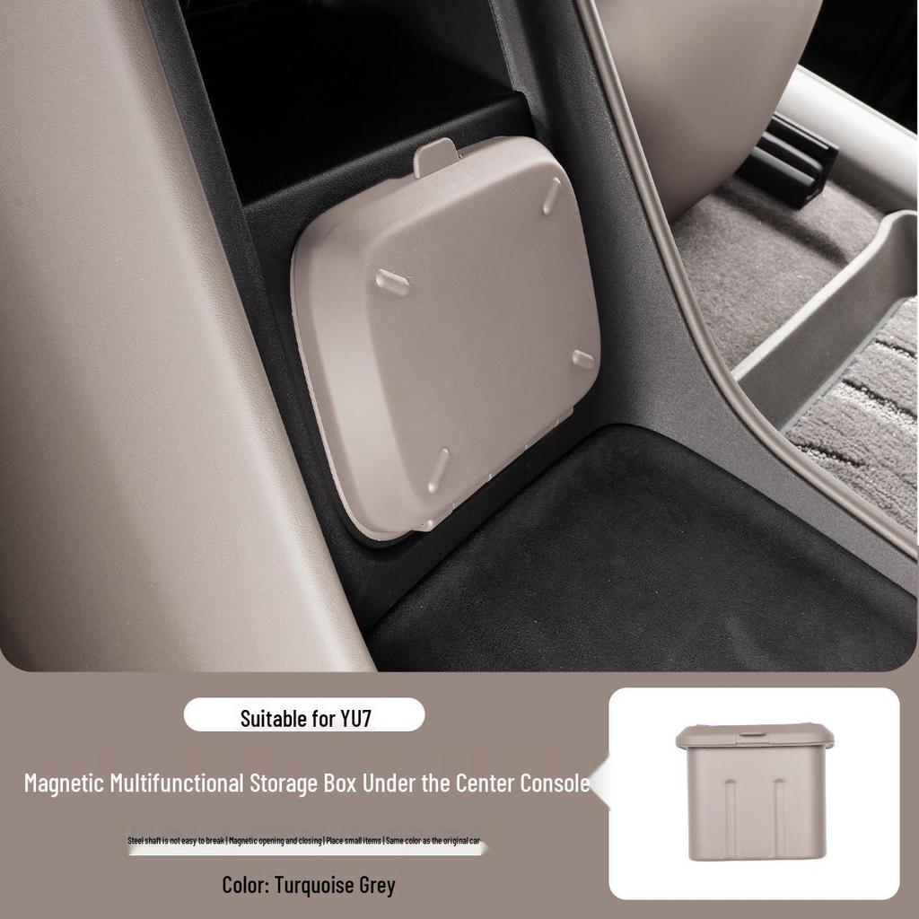 Applicable for Xiaomi YU7: Center Console Storage Box & Magnetic Trash Can