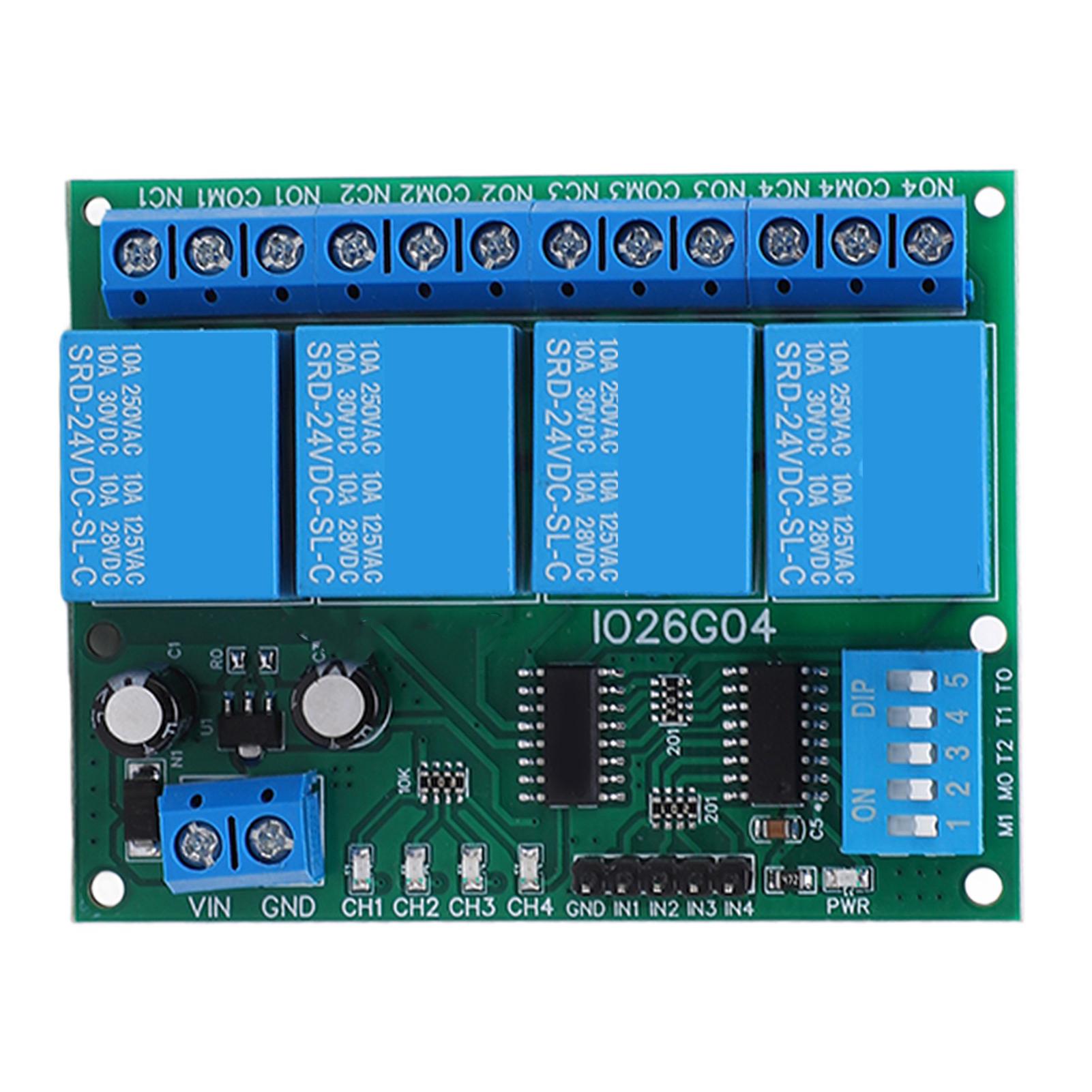

Relay Module 4 Channel Control Board Switch Controller DC 24V Accessory for Electronics
