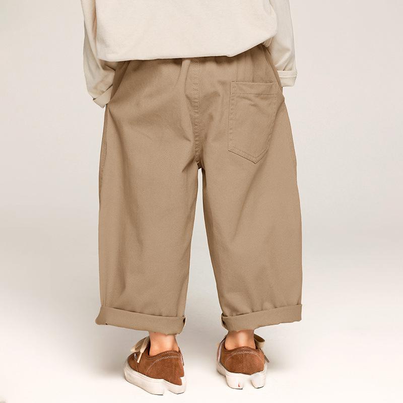 Autumn Kids Pants Korean Style Children's Solid Color Casual Pants Boys Cotton Loose Trousers