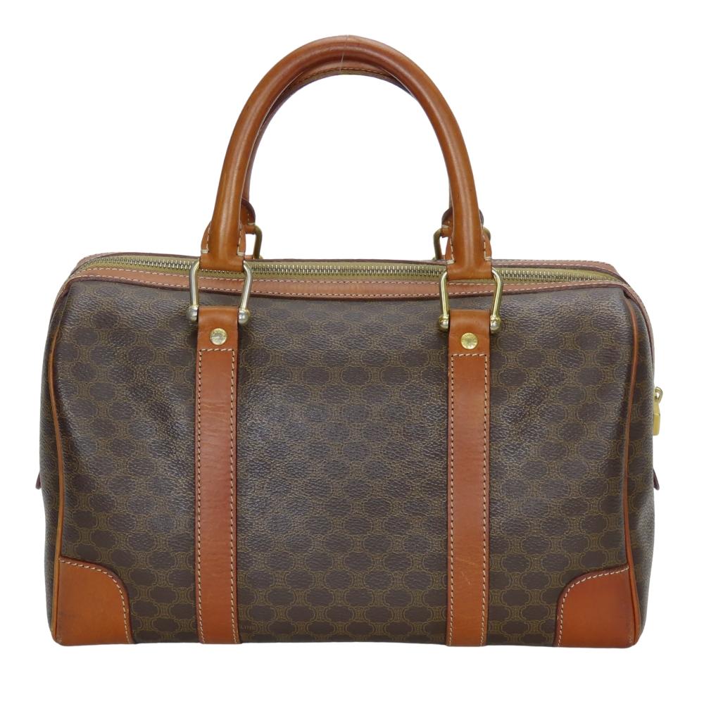 Used CELINE Handbag Macadam PVC/leather Brown vintage