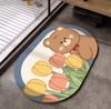 Bathroom floor mat diatom mud absorbent soft pad bathroom door non-slip foot pad household toilet door quick-drying floor mat