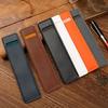 10Pcs Creative PU Leather Pencil Case Solid Minimalist Design Pencil Pouch Ballpoint Pen Cover For Students
