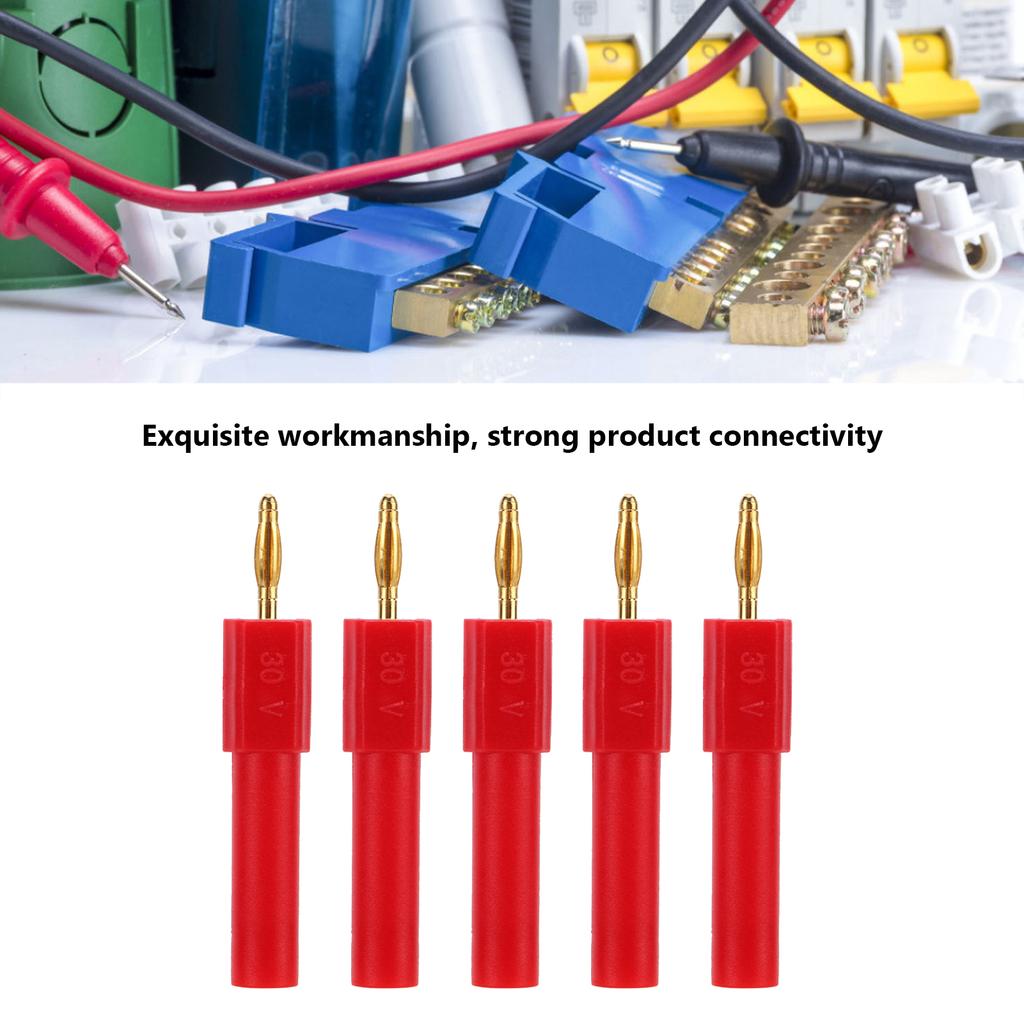 5Pcs Convert Banana Plug Strong Connectivity Good Conductivity 2mm to 4mm Conversion Banana Plug