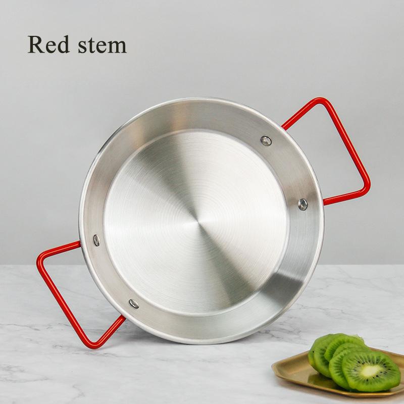 

Поднос для испанской еды, тарелка для морепродуктов из нержавеющей стали с двойными ушками, блюда западной кухни, корейский картофель фри, тарелка для закусок из картофеля фри