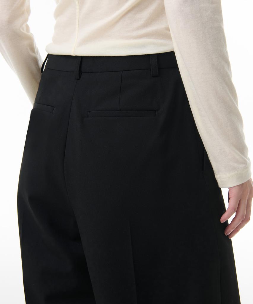 MUSINSA STANDARD WOMAN Women'S Wide Wrap Slacks [Black]