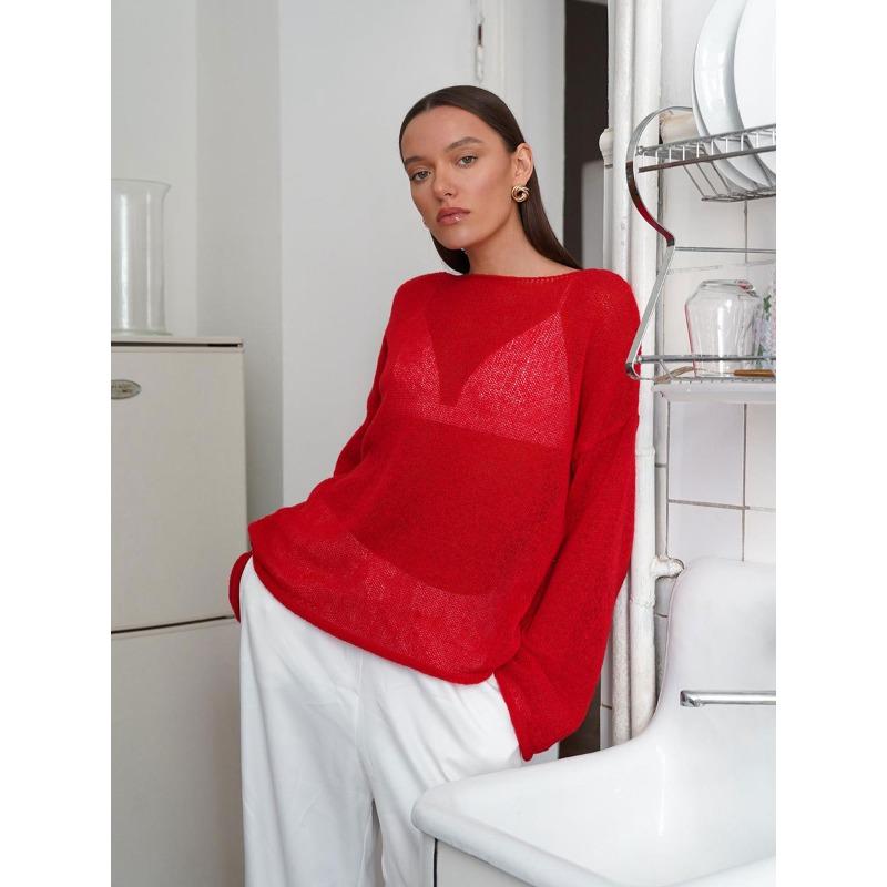 BITCED Moda Donna Casual Tinta Unita Stampa Manica Lunga Girocollo Camicie & Bluse