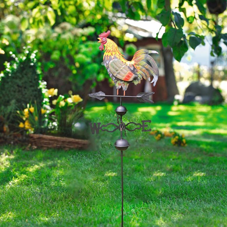 Европейская расписная петушиная флюгерная ваза - Декор для загородного сада
