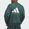 Adidas 2024 Chapter 01 Reversible Knit Sweatshirt, Unisex Basketball Alphabet Logo Top, Mineral Green Casual Pullover IM8421