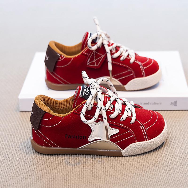 Children 2025 New German Training Shoes Women's Treasure Tide Brand Board Shoes Boys Soft-soled Running Sports Shoes Campus White Shoes