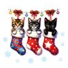 Christmas Glass Window Decoration Stickers Static Stickers Cute Animal Socks Snowflakes Festive Atmosphere Decals