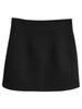 Women's High Waist Black Woolen Pencil Skirt - Autumn/Winter 2026 Trend, Hip-Hugging, Slimming A-line Design