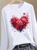 (Asian Size) Trend Style Cute Graphic Tee Women Autumn Winter Spring Casual Fashion Top O-neck Clothing Print T Shirt Long Sleeve T-shirts