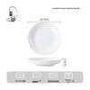 Huaiyi 8-inch White Ceramic Round Plate