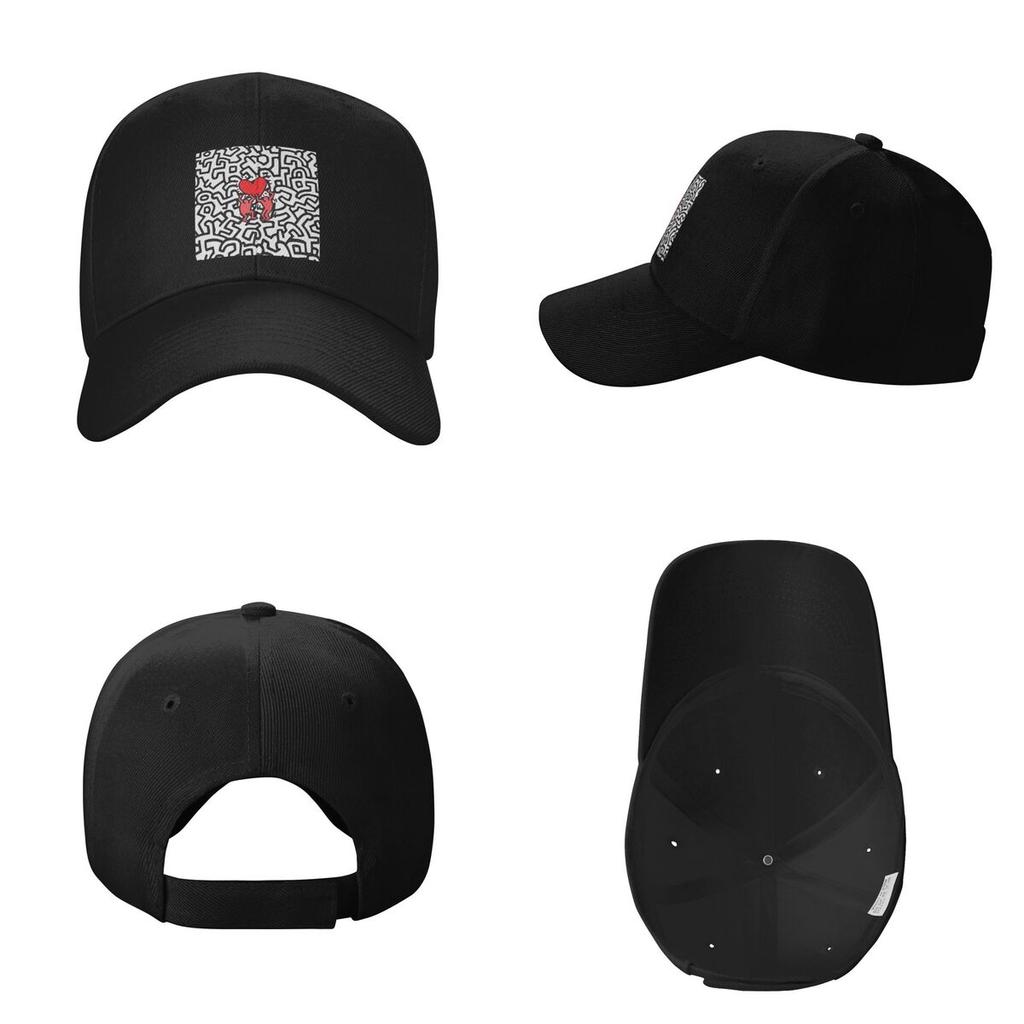 Cappellini da Baseball Geometrici Haring Graffiti Migliori Amici Moda Uomo Donna Cappelli Cappellino da Esterno Cappellino da Baseball Hip Hop Casquette