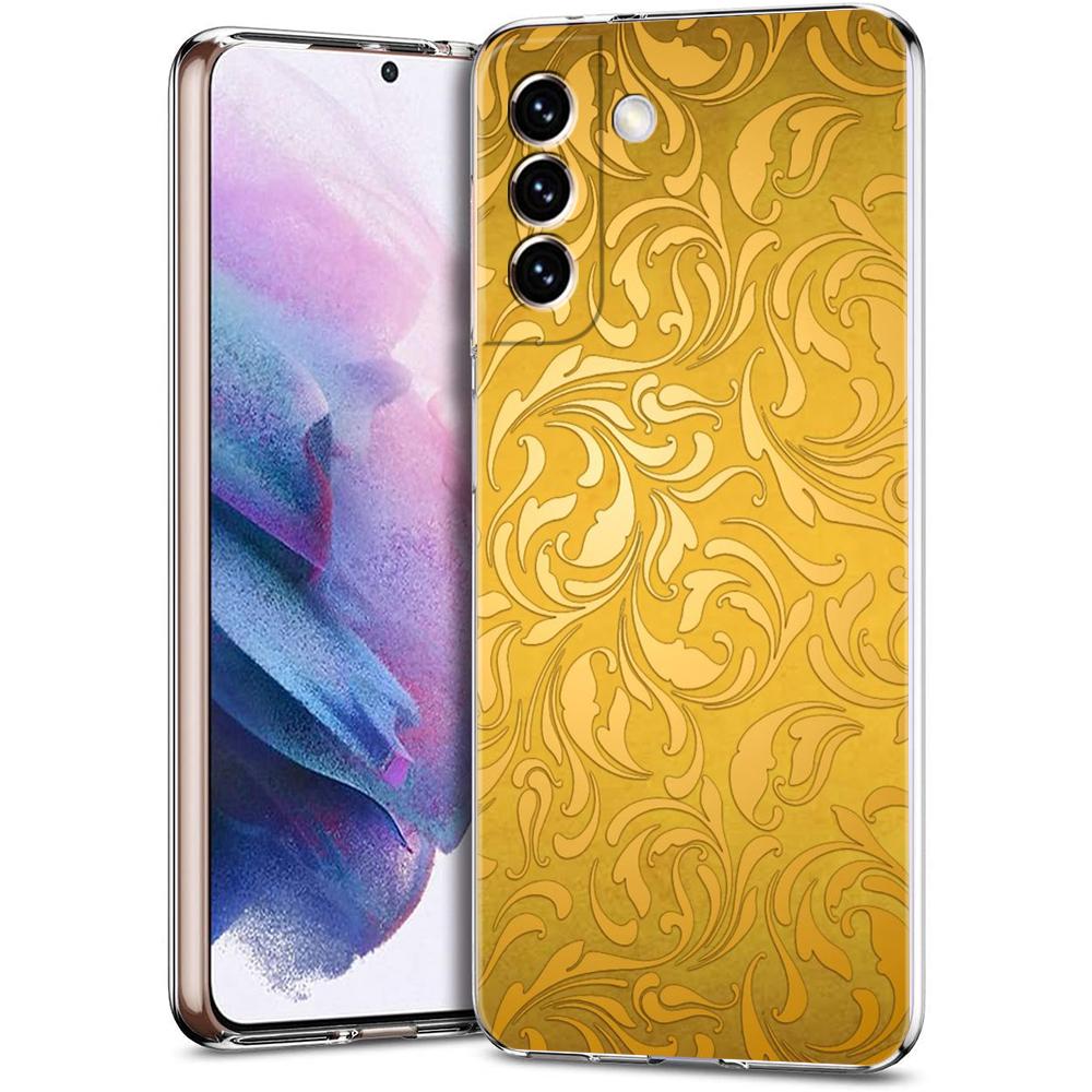 

Чехол для телефона с золотой фольгой для Samsung Galaxy S23 S20 FE S22 S21 Ultra M21 M22 M32 S10 S10E S9 S8 Plus 5G Прозрачный корпус Capas Samsung S23