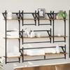 Wall Shelf Set 6 pcs Reclaimed Wood Look 100 x 25 x 30 cm Wood Based Material