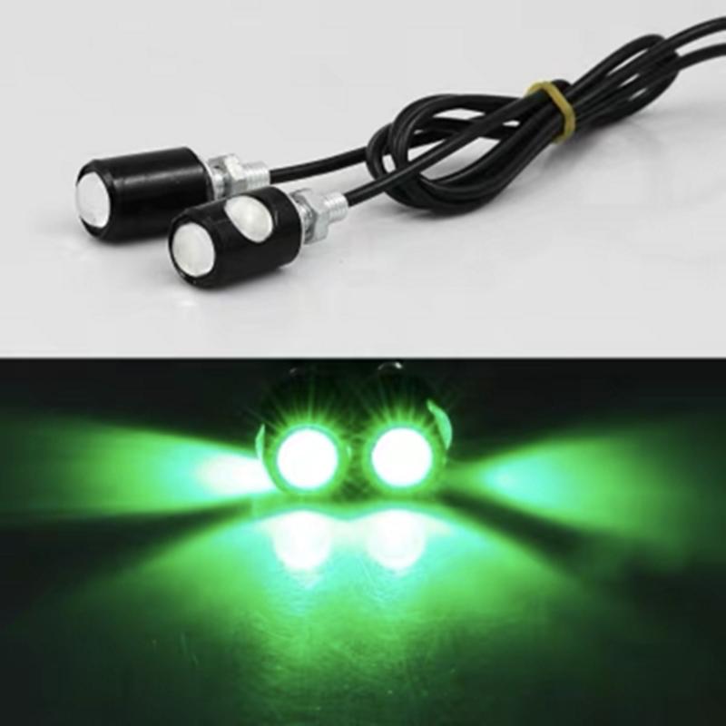 2Pairs Universal Motorcycle Signal Lamp Car LED Number License Plate Light Super Bright Eagle Eye Shape Bulb Turn Indicator